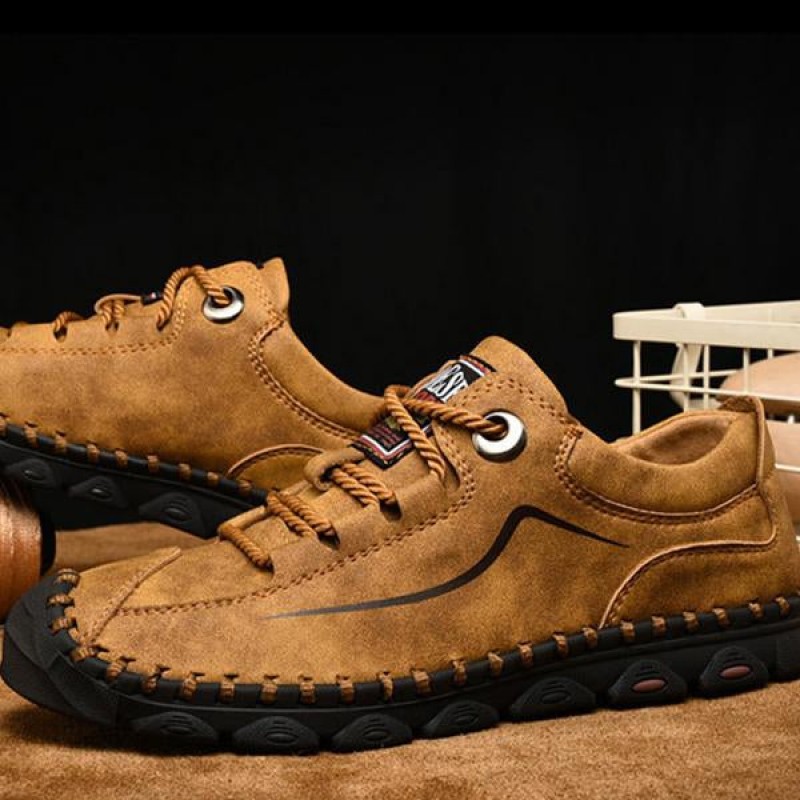 MENS CASUAL LACE UP HANDMADE SHOES 26804208M