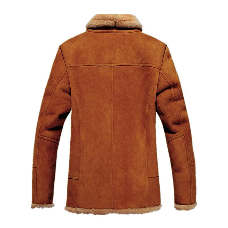 Mens Casual Lapel Long Sleeve Button Down Thermal Coat 22978509M
