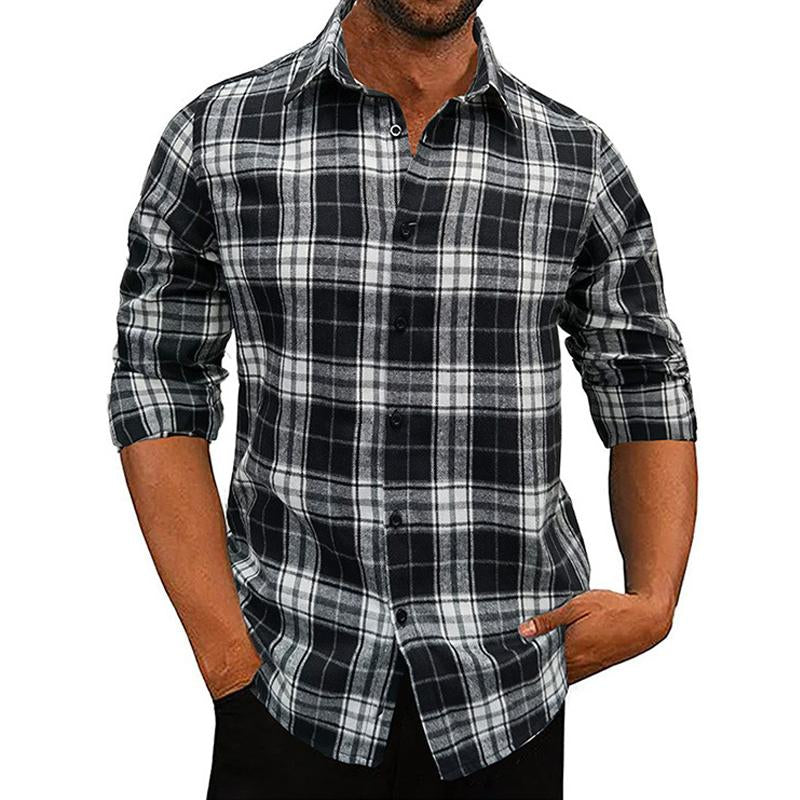 Mens Flannel Plaid Long Sleeve Shirt 26185028X