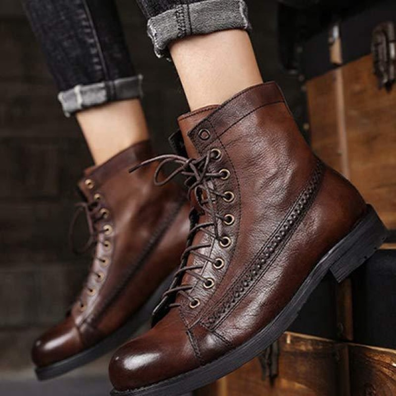 MENS VINTAGE ANKLE BOOTS 95646082W