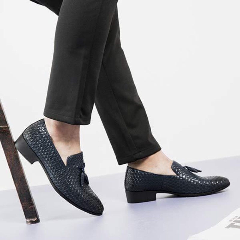 MENS WOVEN LEATHER SHOES 21875028