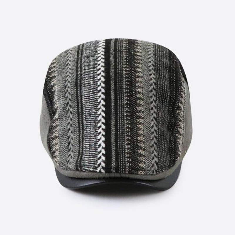 VINTAGE PANELLED LEATHER HAT 67535293X