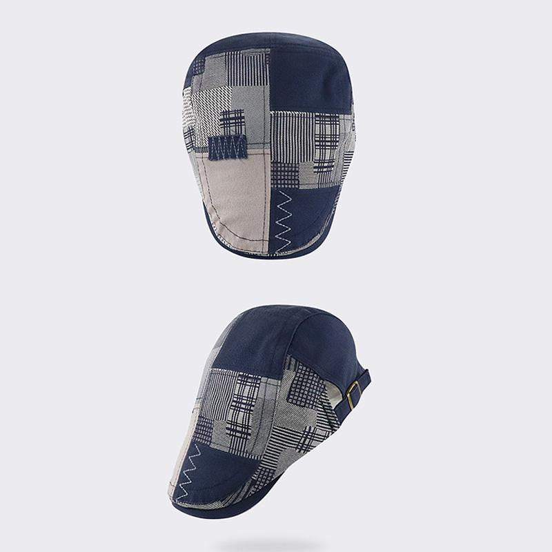 Mens Vintage Patchwork Plaid Hat 31523964M