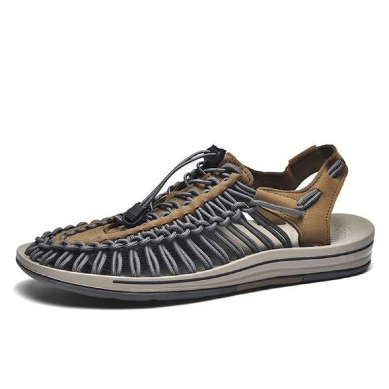 MENS HANDWOVEN BEACH SANDALS 53152187