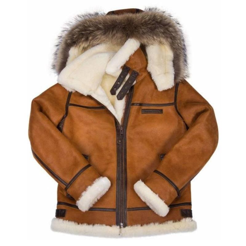 Mens Vintage Zip Thick Leather Coat 55852562X