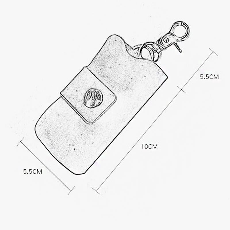 Mens Vintage Leather Snap Key Case 71061032Y