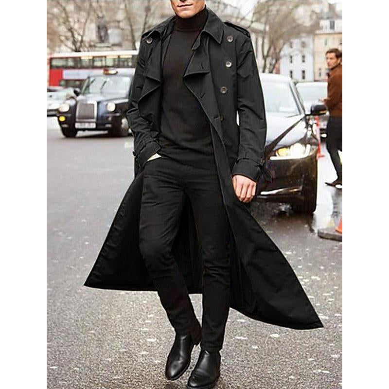 Mens Casual Mid-Length Casual Trench Coat 06810580M