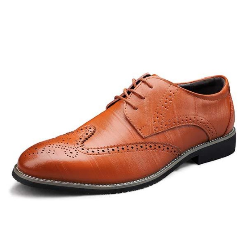 MENS BROGUE FORMAL LEATHER SHOES 03039665
