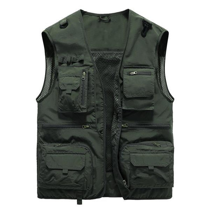 Mens Multi-pocket Outdoor Quick-drying Vest 96825875M