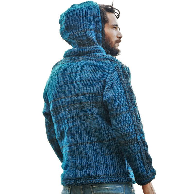 Mens Zip Hooded Knitwear Cardigan 06717996X