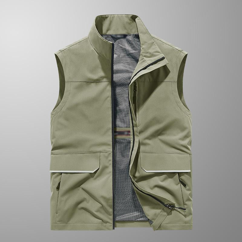 Mens Casual Outdoor Quick-drying Multi-pocket Thin Loose Vest 63889609M