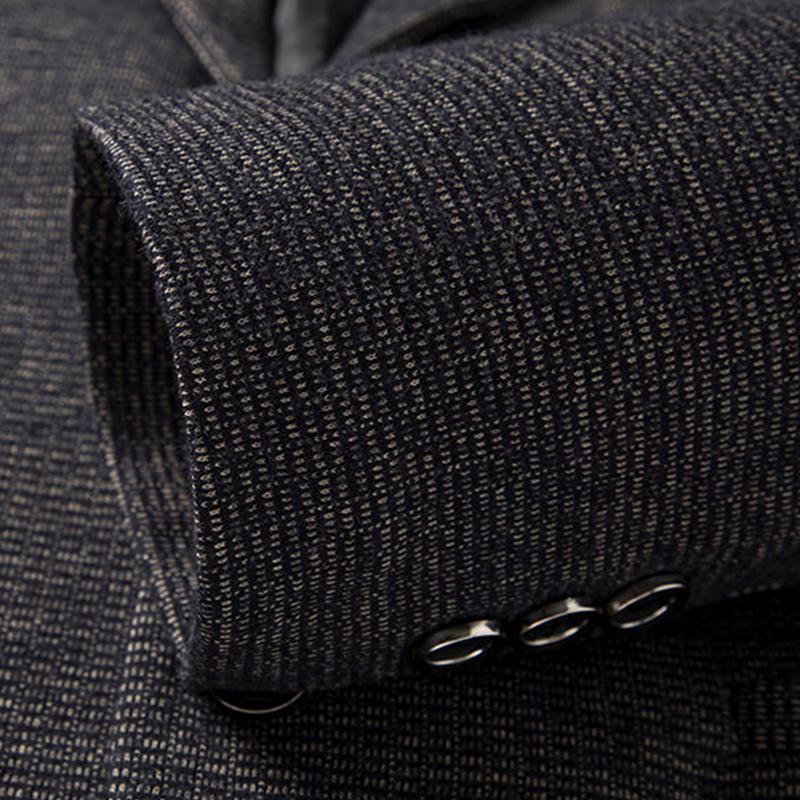 Mens Casual Lapel Slim Single Breasted Thick Blazer 50745184M