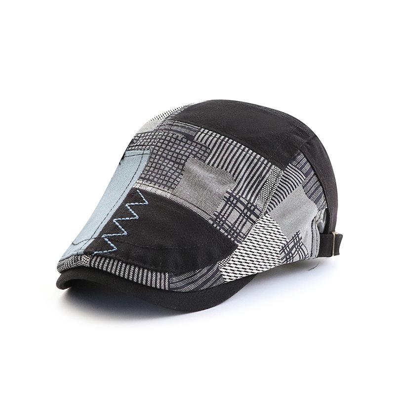 Mens Vintage Patchwork Plaid Hat 31523964M