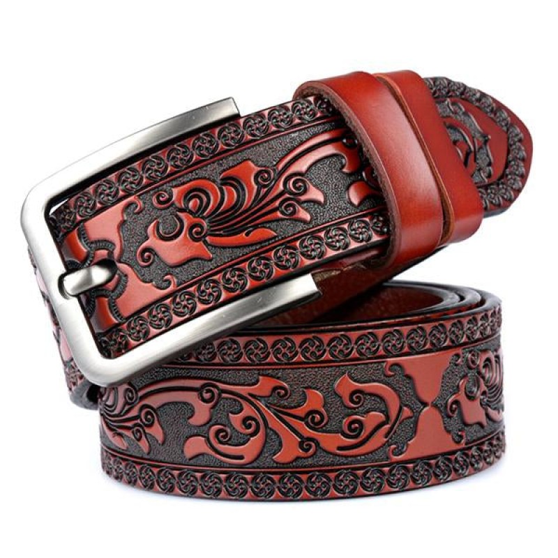 COWHIDE ENGRAVED CRAFT BELT 86879097M