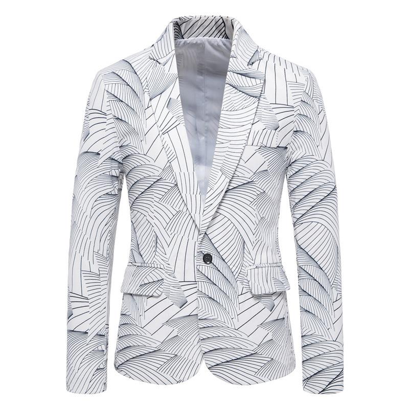 Mens Printed Multi-Pocket Blazer 17967733X