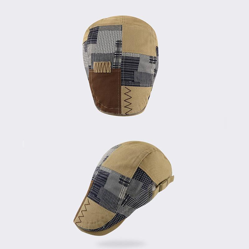 Mens Vintage Patchwork Plaid Hat 31523964M
