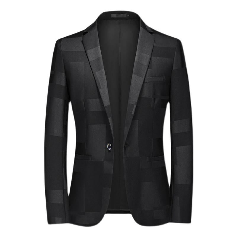 Mens Vintage Print Slim Fit One Button Blazer 53772172M