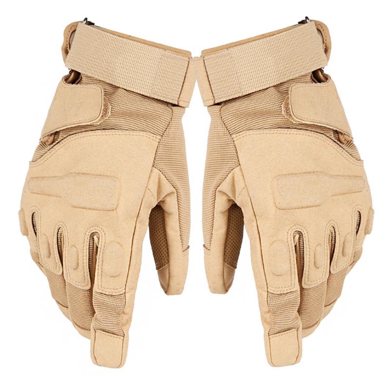 Mens Outdoor Warm Plus Fleece Tactical Non-slip Wear-Resistant Cycling Full Finger Gloves 68399949Y