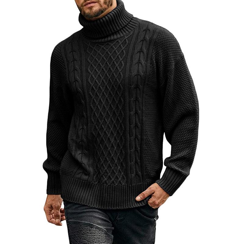Mens Turtleneck Long Sleeve Pullover Knit Sweater 04672420M