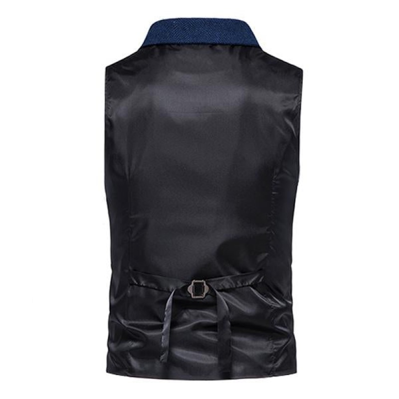 Mens Single Breasted Casual Suit Vest 69845479M