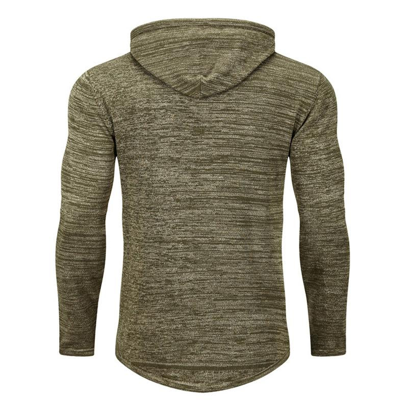 Mens Hooded Knit Pullover Sweater 18070031X