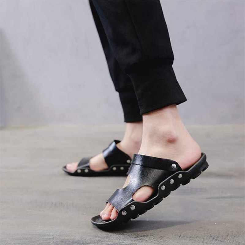 MENS LEATHER SANDALS 73820865