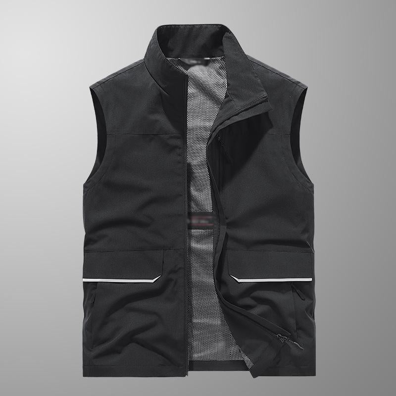 Mens Casual Outdoor Quick-drying Multi-pocket Thin Loose Vest 63889609M