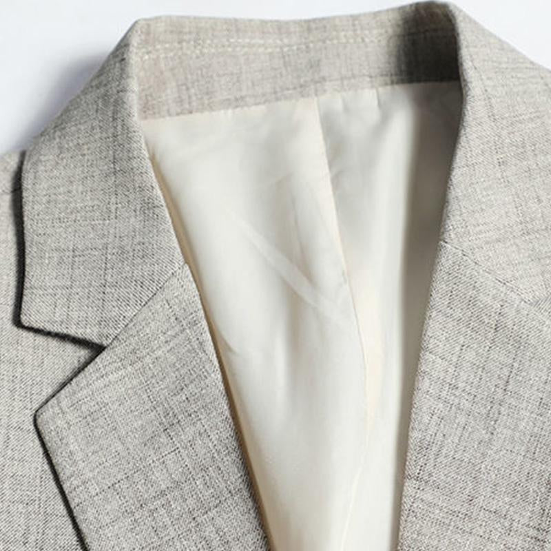 Mens Casual Thin Lapel Single Breasted Blazer 09777949M