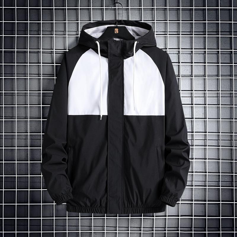 Mens Color Block Windproof Running Jacket 43266906Z