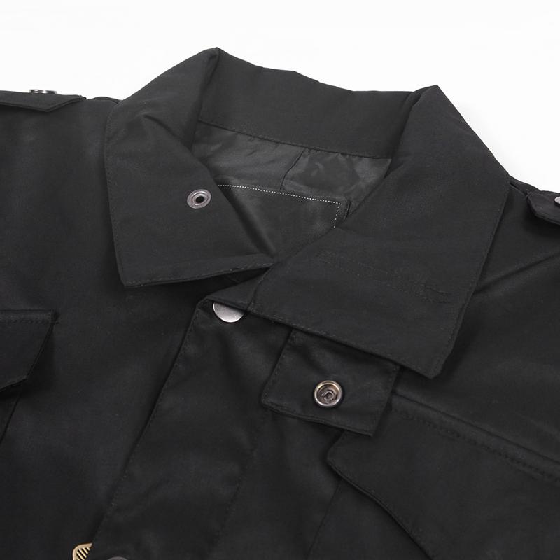 Mens Stand Collar Multi-pocket Casual Jacket 88909498Z