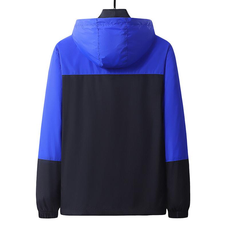 Mens Color Block Windproof Running Jacket 61186431Z