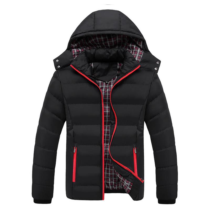 Mens Hooded Solid Color Short Padded Coat 89261827Z