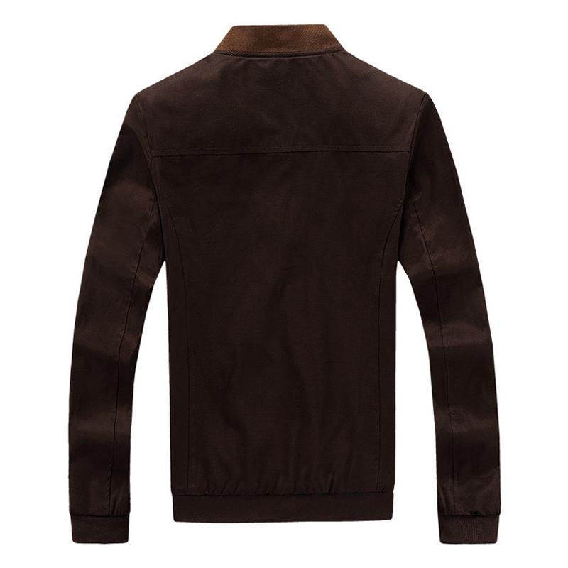 Mens Stand Collar Color Block Casual Jacket 96951917Z