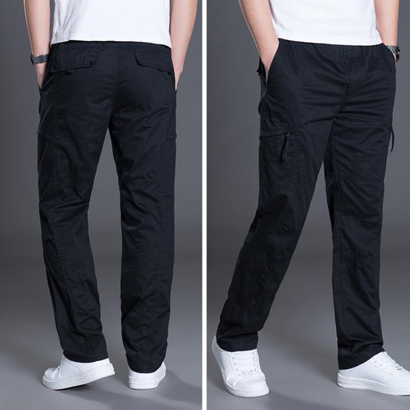 Mens Casual Loose Thin Straight Cargo Pants 22852672M