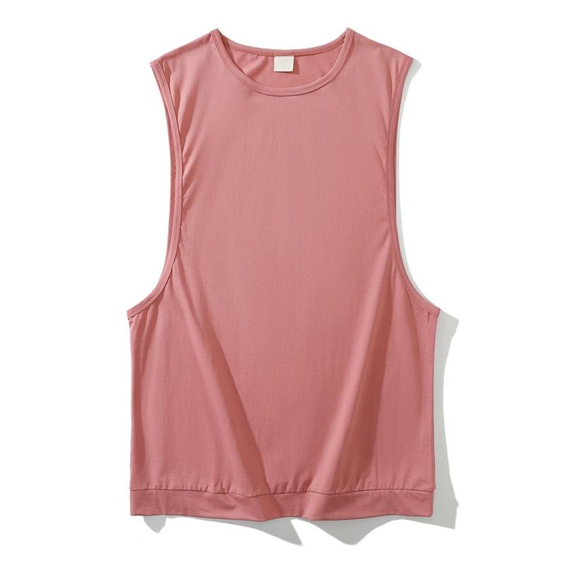 Mens Loose Solid Cooton Sports Tank Top 44374465Z
