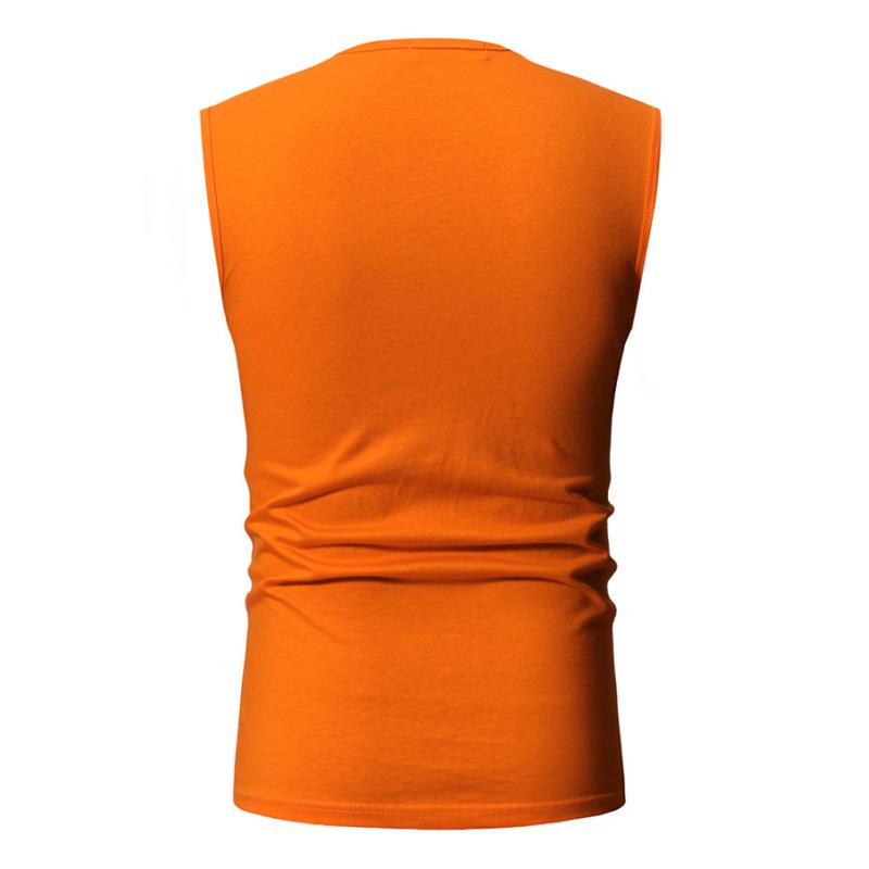 Mens Solid Round Neck Sleeveless Cotton Tank Top 28139465Z