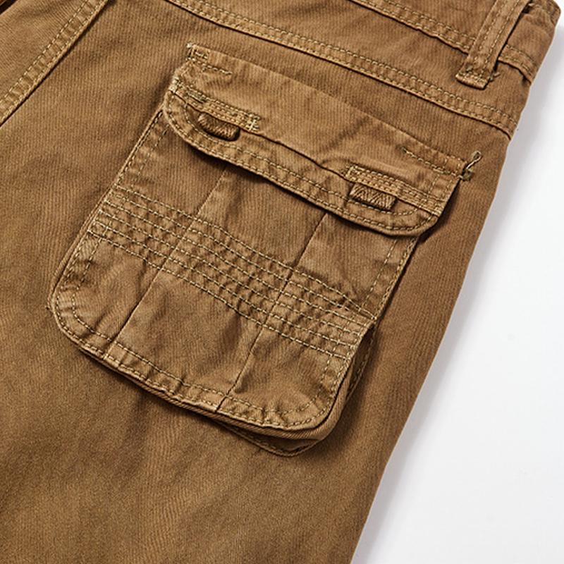 Mens Casual Straight Multi-pocket Cargo Pants 28443790Z