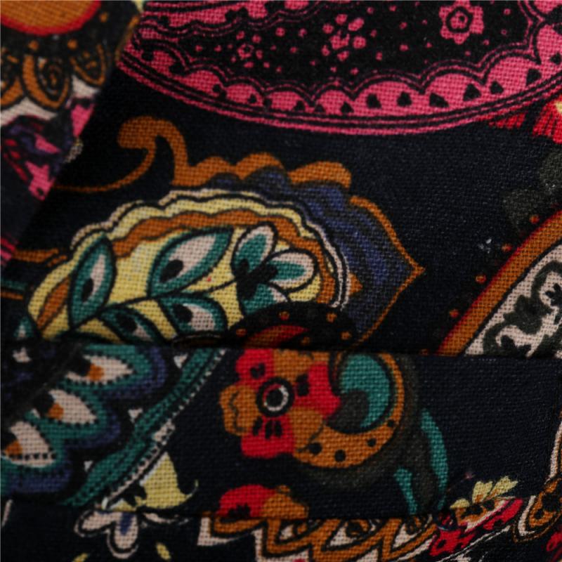 Mens Vintage Ethnic Print Lapel Blazer 81540555M