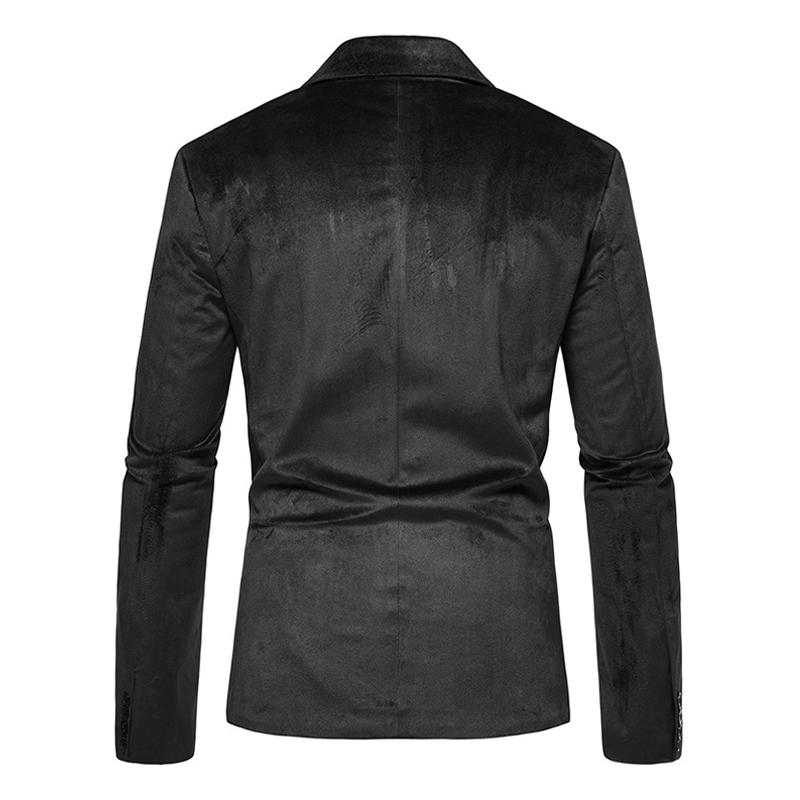 Mens Notch Lapel Two Buttons Velvet Blazer 39457514Z