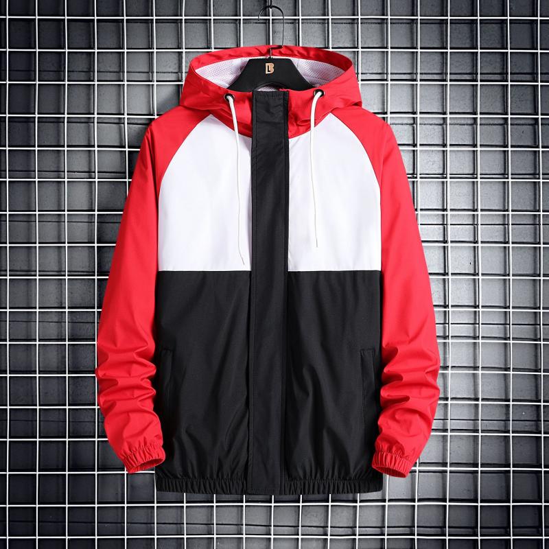 Mens Color Block Windproof Running Jacket 43266906Z