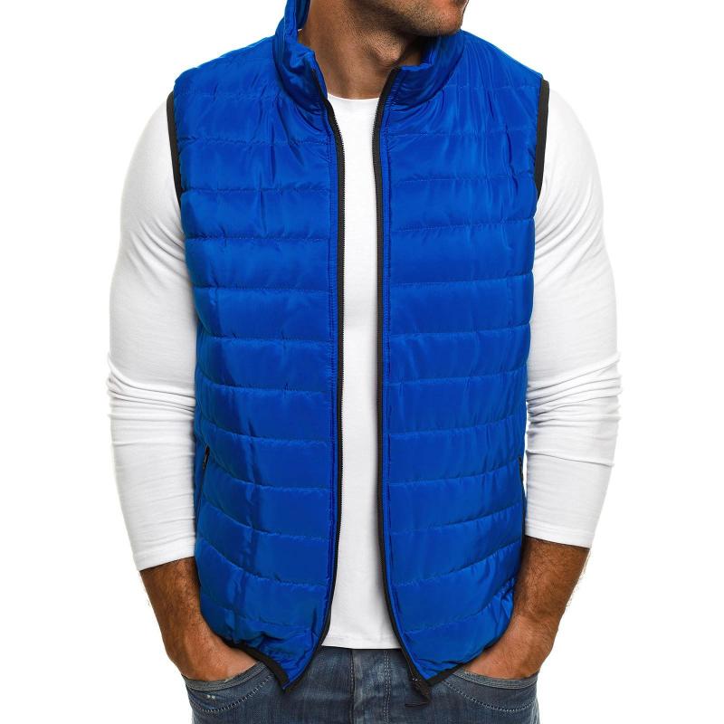 Mens Casual Stand Collar Loose Padded Vest 82532830M