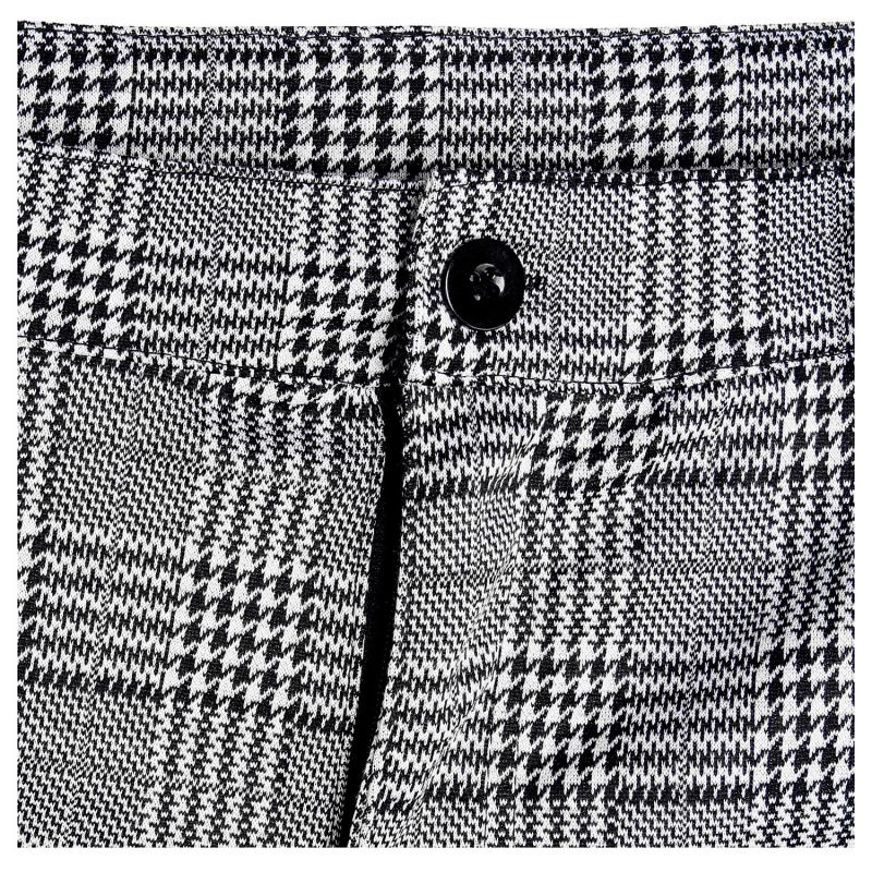 Mens Casual Plaid Stitching Pencil Trousers 86654549M