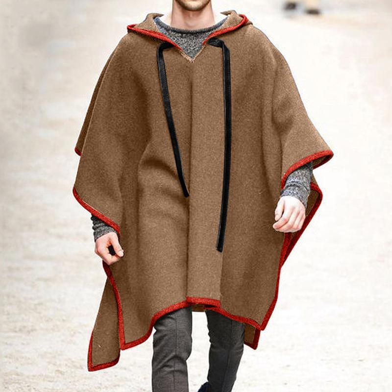 Mens Fashion Oversized Hooded Cape 26957427Z