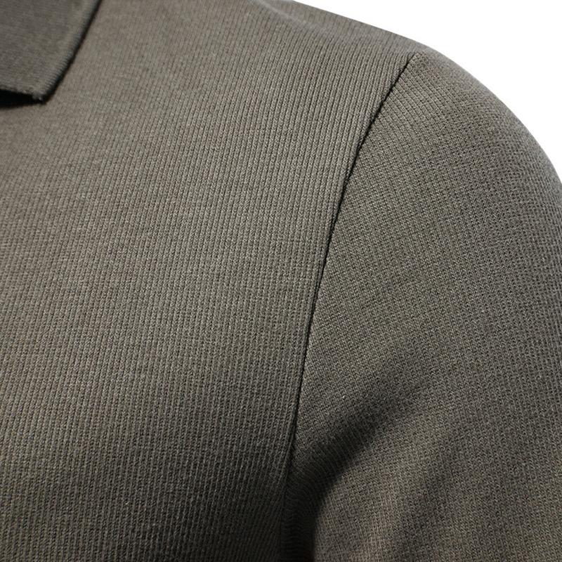 Mens Solid V Neck Short Sleeve Polo Shirt 61101482Z