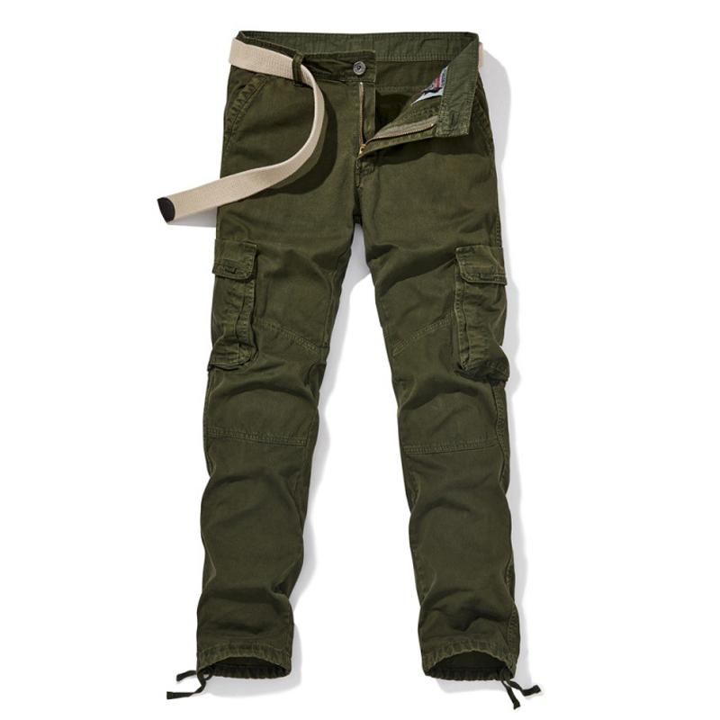 Mens Casual Straight Multi-pocket Cargo Pants 28443790Z