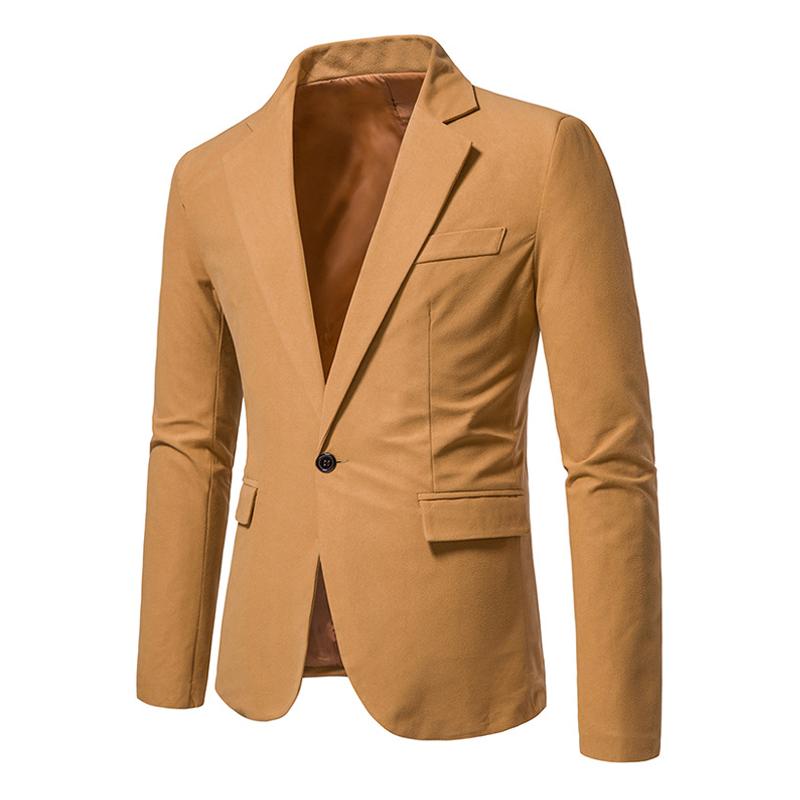 Mens Suede One Button Blazer 11655393Z