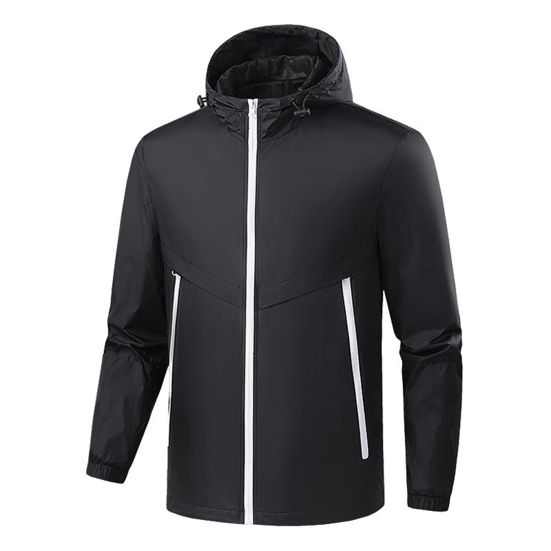 Mens Color Block Windproof Running Jacket 61186431Z