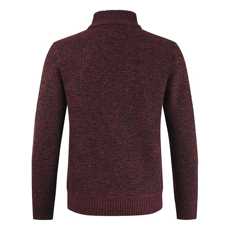 Mens Stand Collar Material Stitching Knit Coat 98961860Z