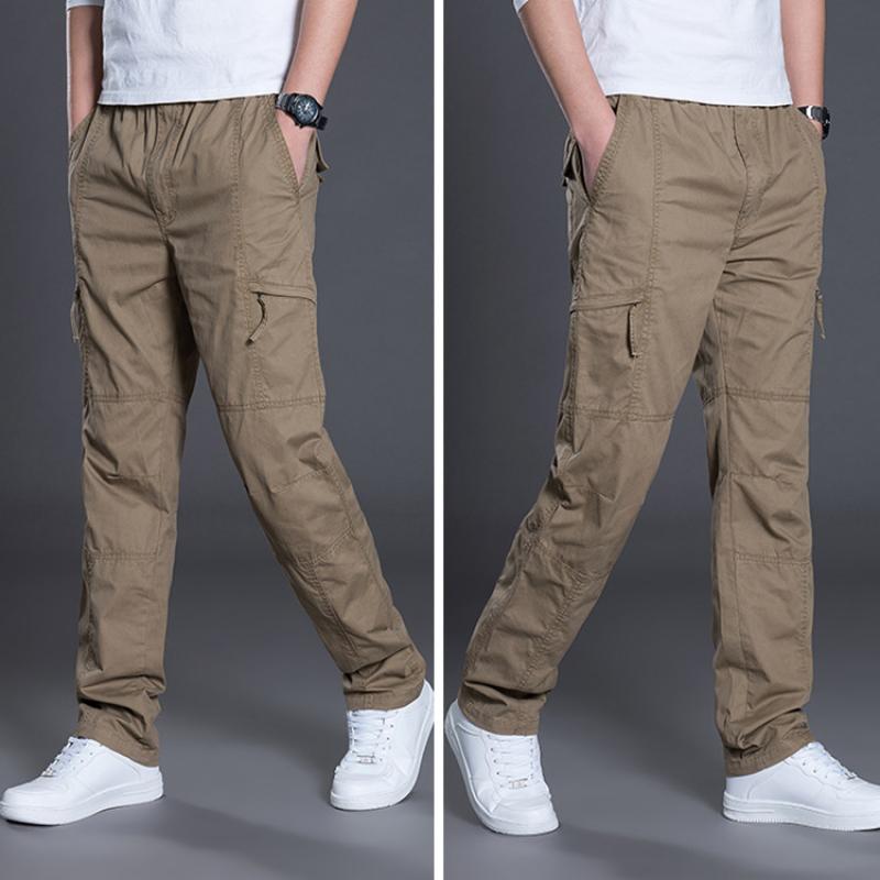 Mens Casual Loose Thin Straight Cargo Pants 22852672M
