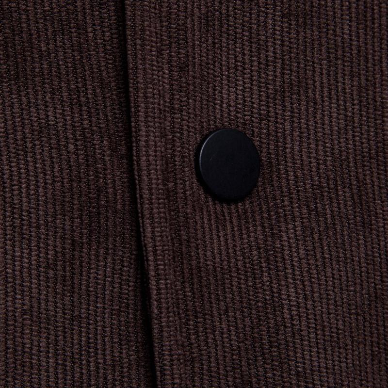 Mens Lapel Single Breasted Corduroy Jacket 72285955Z